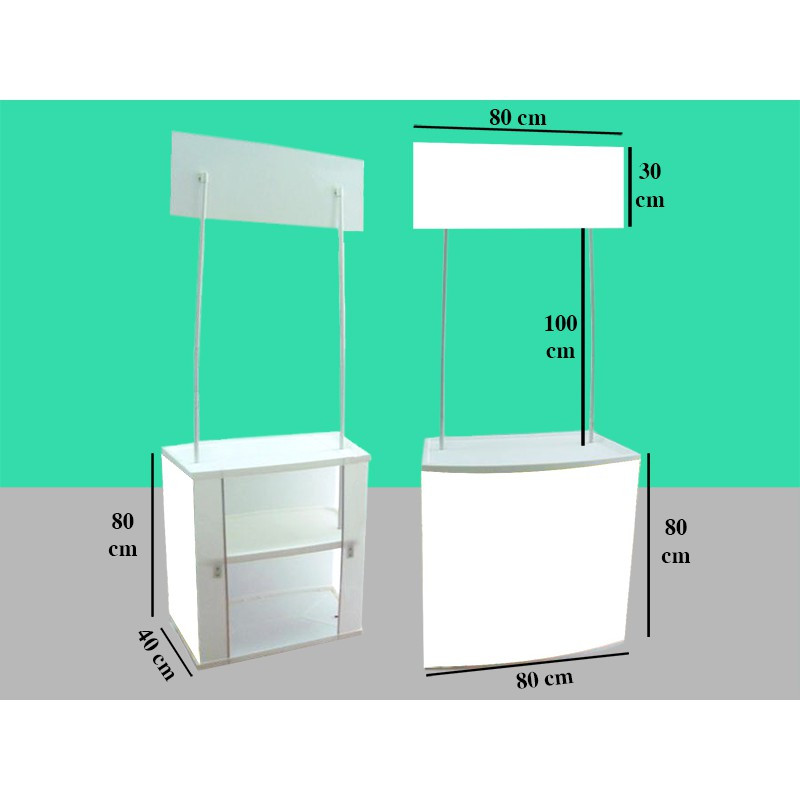 Bảng Kích Thước Booth Sampling: Hướng Dẫn Chọn Phù Hợp 4 Kích cỡ booth sampling