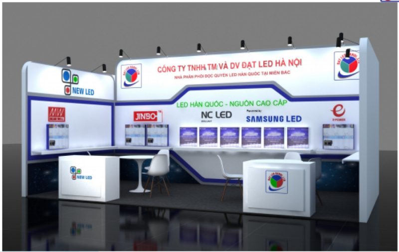 Kích Thước Gian Hàng Tiêu Chuẩn: Chọn Lựa Phù Hợp 4 Gian hàng lớn từ 24m² trở lên thường được các doanh nghiệp ưa chuộng nhằm quảng bá sản phẩm